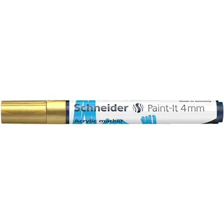 Akril marker, 4 mm, SCHNEIDER Paint-It 320, arany