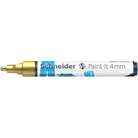 Akril marker, 4 mm, SCHNEIDER Paint-It 320, arany