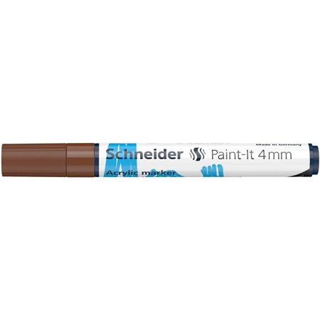Akril marker, 4 mm, SCHNEIDER Paint-It 320, barna