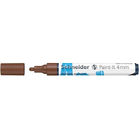 Akril marker, 4 mm, SCHNEIDER Paint-It 320, barna