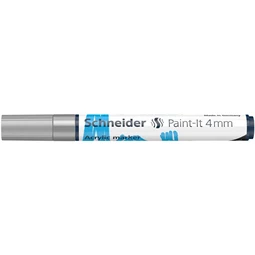 Akril marker, 4 mm, SCHNEIDER Paint-It 320, ezüst