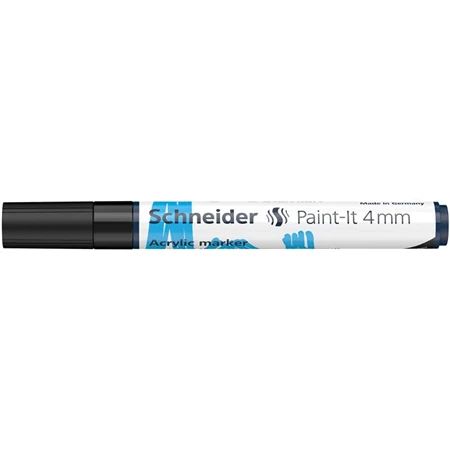 Akril marker, 4 mm, SCHNEIDER Paint-It 320 , fekete