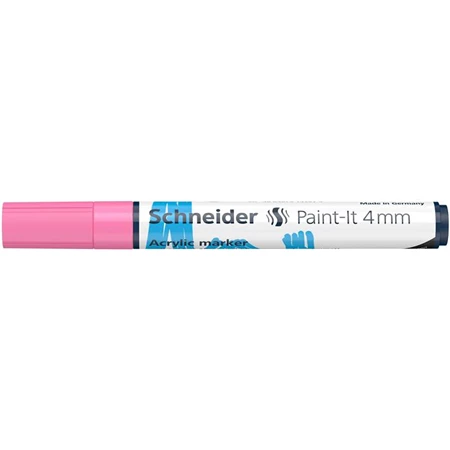 Akril marker, 4 mm, SCHNEIDER "Paint-It 320", pasztellrózsaszín