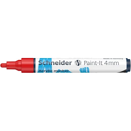 Akril marker, 4 mm, SCHNEIDER "Paint-It 320", piros