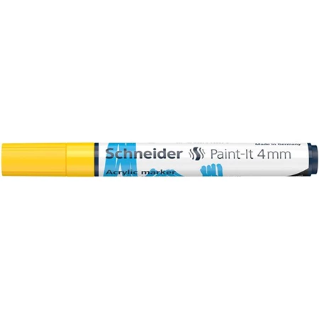 Akril marker, 4 mm, SCHNEIDER "Paint-It 320", sárga