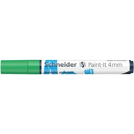 Akril marker, 4 mm, SCHNEIDER "Paint-It 320", zöld