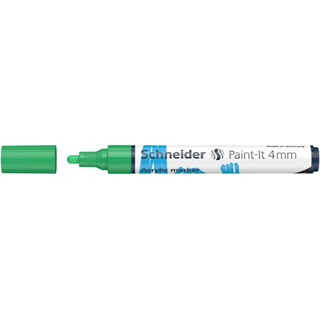 Akril marker, 4 mm, SCHNEIDER "Paint-It 320", zöld