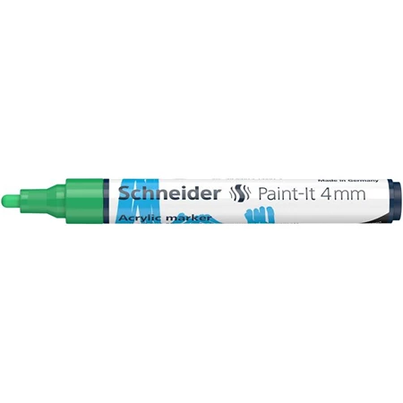 Akril marker, 4 mm, SCHNEIDER "Paint-It 320", zöld