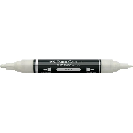Akril marker Faber-Castell Multimark 101 kétvégű 1-1,2/2-3mm fehér
