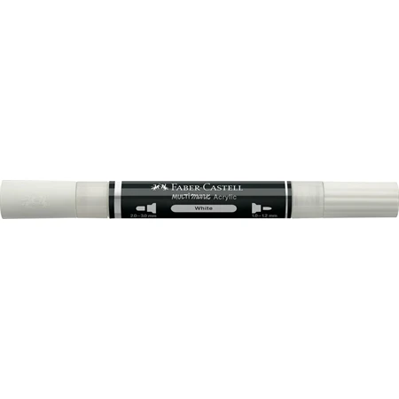 Akril marker Faber-Castell Multimark 101 kétvégű 1-1,2/2-3mm fehér