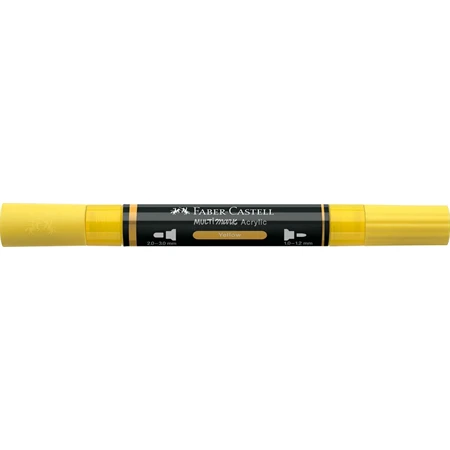 Akril marker Faber-Castell Multimark 108 kétvégű 1-1,2/2-3mm sárga