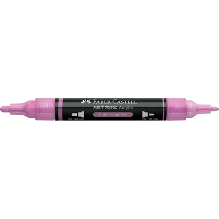 Akril marker FABER Multimark 119 kétvégű 1-1,2/2-3mm világos magenta
