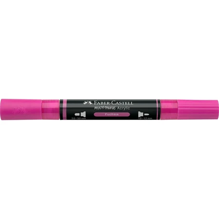Akril marker FABER Multimark 125 kétvégű 1-1,2/2-3mm fukszia