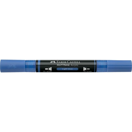 Akril marker Faber-Castell Multimark 140 kétvégű 1-1,2/2-3mm világoskék