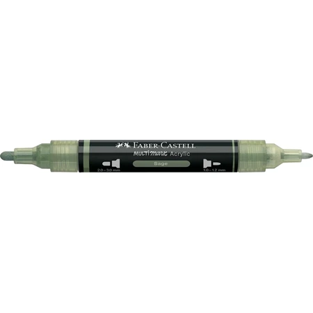Akril marker Faber-Castell Multimark 172 kétvégű 1-1,2/2-3mm zsálya zöld