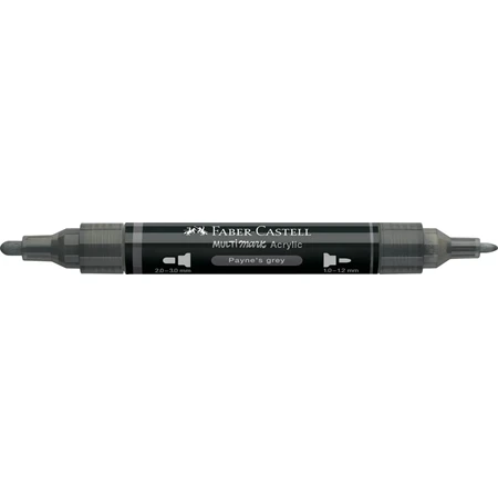 Akril marker Faber-Castell Multimark 181 kétvégű 1-1,2/2-3mm payne szürke