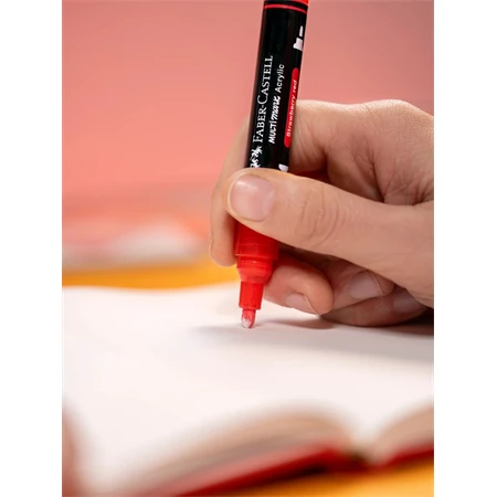 Akril marker FABER Multimark 219 kétvégű 1-1,2/2-3mm eperpiros