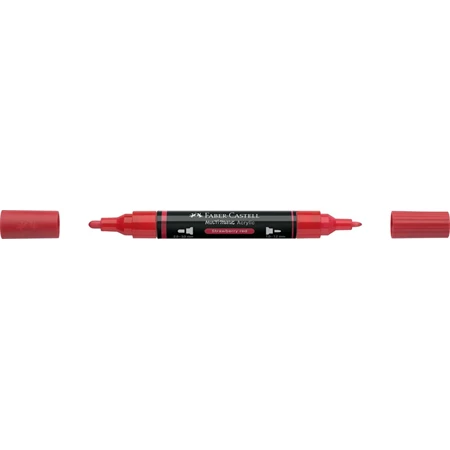 Akril marker FABER Multimark 219 kétvégű 1-1,2/2-3mm eperpiros