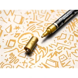 Akril marker Faber-Castell Multimark 250 kétvégű 1-1,2/2-3mm arany