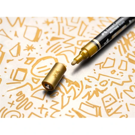 Akril marker Faber-Castell Multimark 250 kétvégű 1-1,2/2-3mm arany