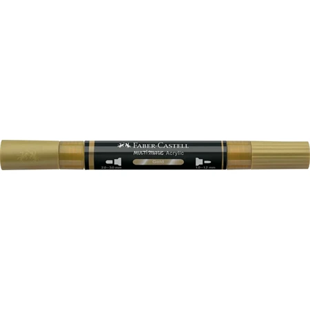Akril marker Faber-Castell Multimark 250 kétvégű 1-1,2/2-3mm arany