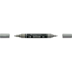 Akril marker Faber-Castell Multimark 251 kétvégű 1-1,2/2-3mm ezüst