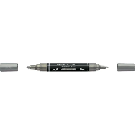 Akril marker Faber-Castell Multimark 251 kétvégű 1-1,2/2-3mm ezüst