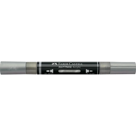Akril marker Faber-Castell Multimark 251 kétvégű 1-1,2/2-3mm ezüst