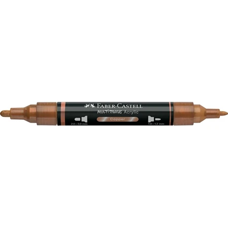 Akril marker Faber-Castell Multimark 252 kétvégű 1-1,2/2-3mm réz