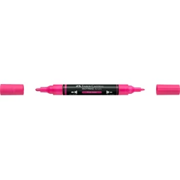 Akril marker Faber-Castell Multimark 253 kétvégű 1-1,2/2-3mm neon rózsaszín