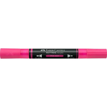 Akril marker Faber-Castell Multimark 253 kétvégű 1-1,2/2-3mm neon rózsaszín
