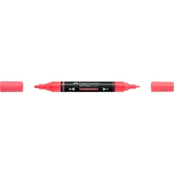 Akril marker Faber-Castell Multimark 255 kétvégű 1-1,2/2-3mm neon narancs