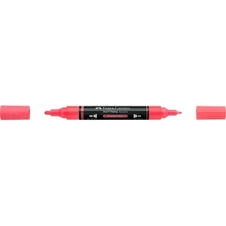 Akril marker Faber-Castell Multimark 255 kétvégű 1-1,2/2-3mm neon narancs