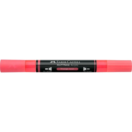Akril marker Faber-Castell Multimark 255 kétvégű 1-1,2/2-3mm neon narancs
