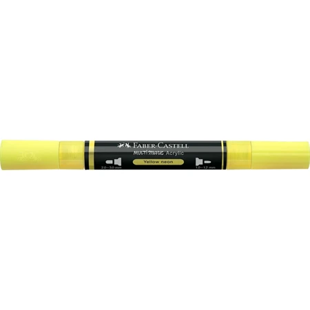 Akril marker Faber-Castell Multimark 256 kétvégű 1-1,2/2-3mm neon sárga