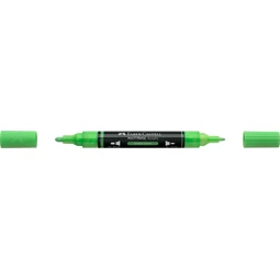 Akril marker Faber-Castell Multimark 257 kétvégű 1-1,2/2-3mm neon zöld
