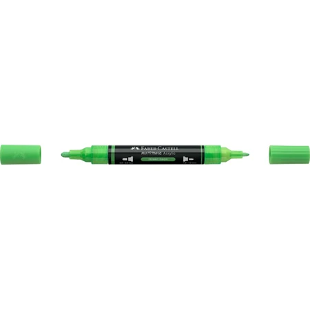 Akril marker Faber-Castell Multimark 257 kétvégű 1-1,2/2-3mm neon zöld