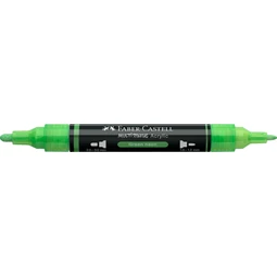Akril marker Faber-Castell Multimark 257 kétvégű 1-1,2/2-3mm neon zöld