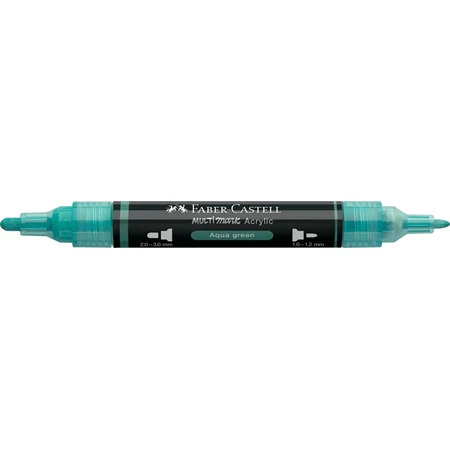 Akril marker Faber-Castell Multimark 276 kétvégű 1-1,2/2-3mm víz zöld