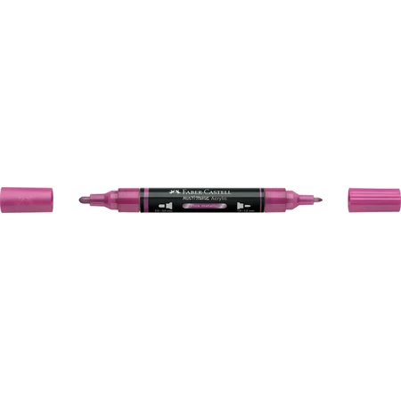 Akril marker Faber-Castell Multimark 290 kétvégű 1-1,2/2-3mm metál rózsaszín