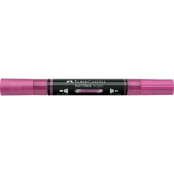 Akril marker Faber-Castell Multimark 290 kétvégű 1-1,2/2-3mm metál rózsaszín