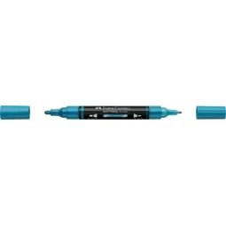 Akril marker Faber-Castell Multimark 292 kétvégű 1-1,2/2-3mm metál kék