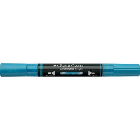 Akril marker Faber-Castell Multimark 292 kétvégű 1-1,2/2-3mm metál kék