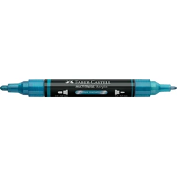 Akril marker Faber-Castell Multimark 292 kétvégű 1-1,2/2-3mm metál kék