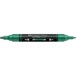 Akril marker Faber-Castell Multimark 295 kétvégű 1-1,2/2-3mm metál zöld