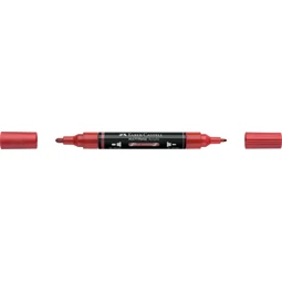 Akril marker Faber-Castell Multimark 296 kétvégű 1-1,2/2-3mm metál piros