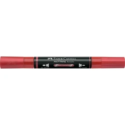 Akril marker Faber-Castell Multimark 296 kétvégű 1-1,2/2-3mm metál piros