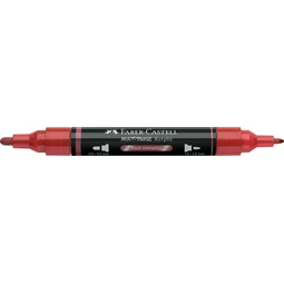 Akril marker Faber-Castell Multimark 296 kétvégű 1-1,2/2-3mm metál piros