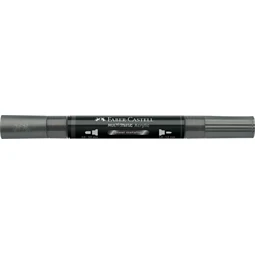 Akril marker Faber-Castell Multimark 297 kétvégű 1-1,2/2-3mm metál acélszürke