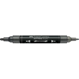Akril marker Faber-Castell Multimark 297 kétvégű 1-1,2/2-3mm metál acélszürke